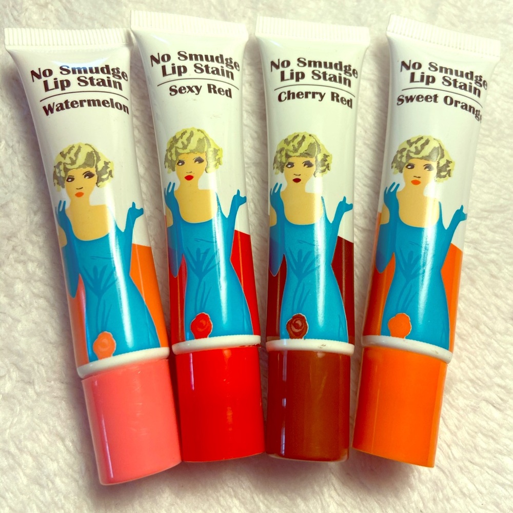 Lip stain, no smudge, peel off - 4 colors